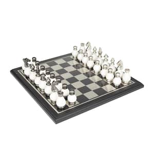 Black Aluminum Chess Game Set