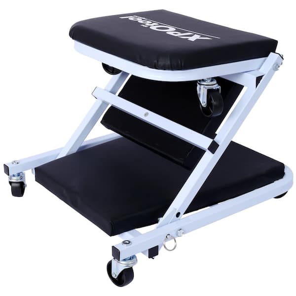 Ami 300LB Mechanic Creeper Seat Low Profile with 6 Wheels Garage Gift Black