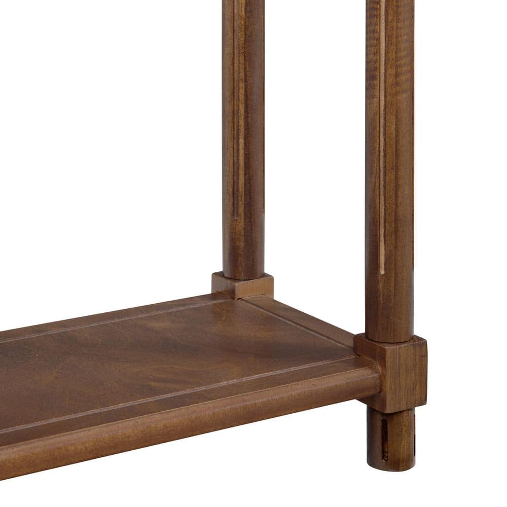 Harrison Chestnut Finish Narrow Rectangular Wood Side Table