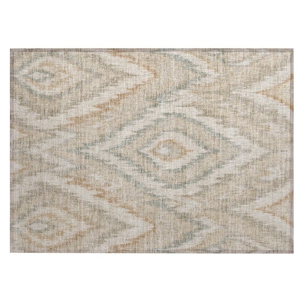 Chantille Machine Washable Indoor/Outdoor Abstract ACN3071 Linen 3 ft. x 4 ft. Area Rug