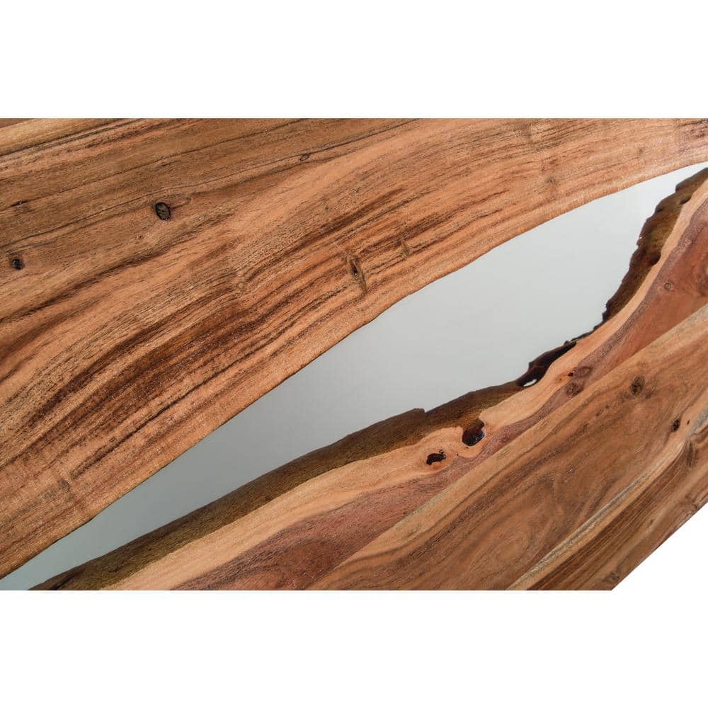 Rivers Edge 36" Acacia Wood and Acrylic Coffee Table