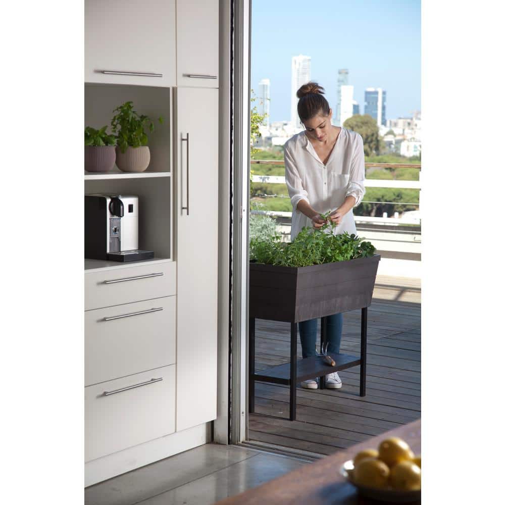 Graphite Resin Elevated Garden Bed with Self-Watering System