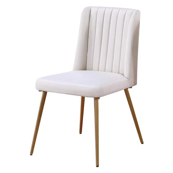 Best Master Furniture Newport Cream Velvet Upholstered Parsons Chairs (Set of 2)