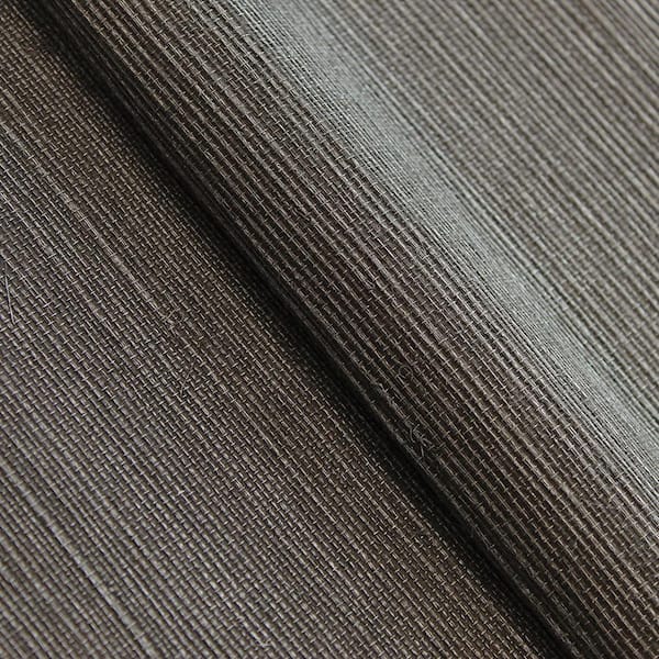 Tempaper Espresso Brown on Silver Tipped Coal Sisal Grasscloth Handwoven Unpasted Textured Wallpaper Roll (Covers 72 sq. ft.)