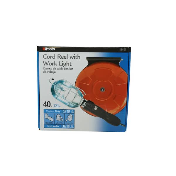 Bulk-buy 20 FT Retractable Cord Reel W/ Trouble Light - Drop Light