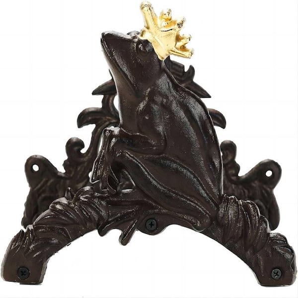 Heavy Duty Cast Iron Garden Hose Holder, Water Hose Hanger Wall Mounted, Decorative Indoor Outdoor Hose Rack Reel