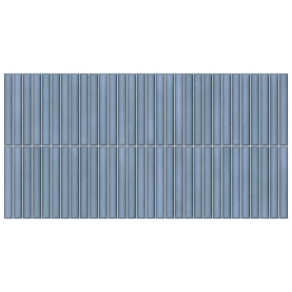Spanish Lingot 12 in. x 24 in. x 9mm 3D Glazed Fluted Porcelain Wall Tile Case-Blue (5 Piece, 10.76 sq. ft. / Case) price history on PriceWatchPro