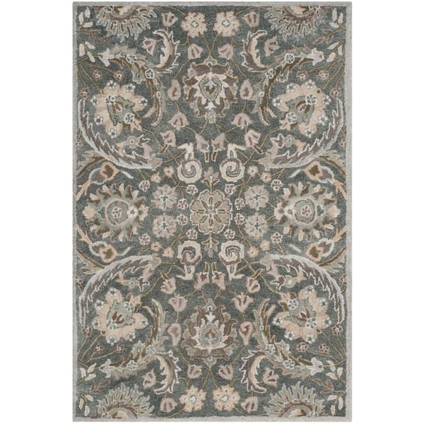 SAFAVIEH Bella Gray/Multi 5 ft. x 8 ft. Floral Area Rug