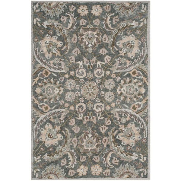 SAFAVIEH Bella Gray/Multi 6 ft. x 9 ft. Floral Area Rug