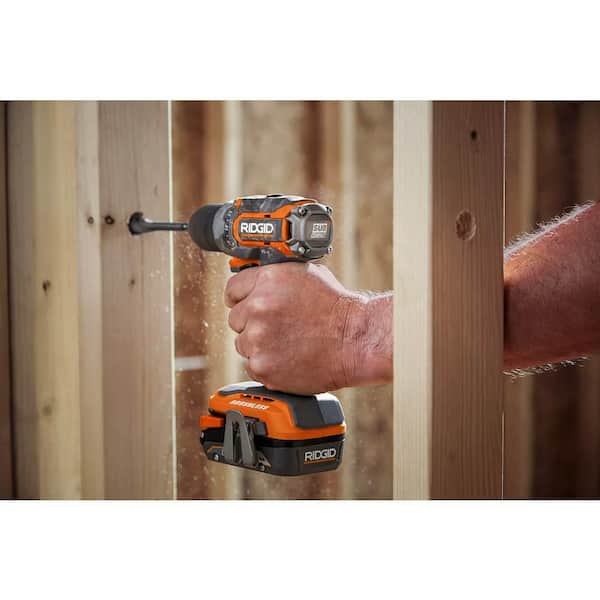 RIDGID - 18V SubCompact Brushless Cordless 8-Tool Combo Kit with (2) 2.0 Ah Batteries, 4.0 Ah Battery, Charger, and Bag