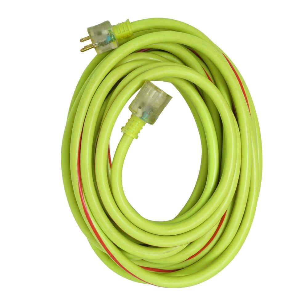 16/3 Gauge, 50 ft SJTW w/ Lighted End. Contractor Grade Extension Cord,  UL/ETL Listed