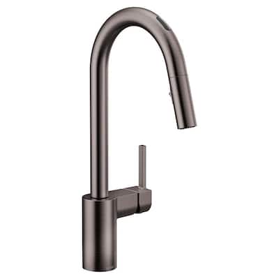 Align Single-Handle Smart Touchless Pull Down Sprayer Kitchen Faucet w/ Voice Control and Power Clean in Black Stainless