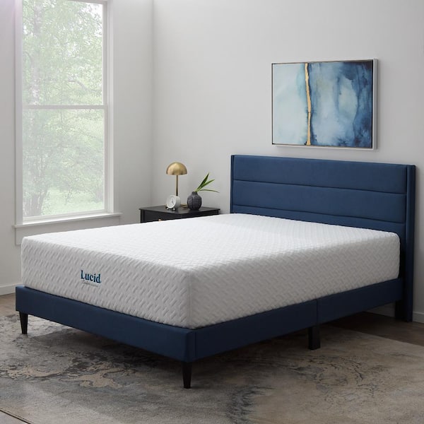 LUCID Comfort Collection SureCool 10-in Firm Queen Memory Foam Mattress in  a Box