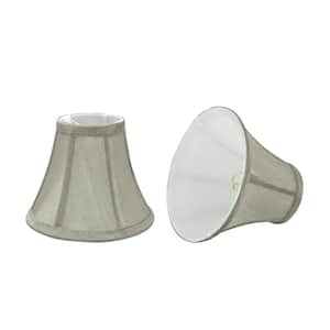 6 in. x 5 in. Grey Bell Lamp Shade (2-Pack)