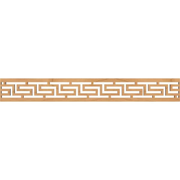 Ekena Millwork Tulum Fretwork 0.375 in. D x 46.5 in. W x 6 in. L Maple Wood Panel Moulding