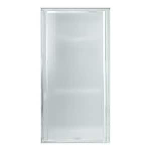 Vista Pivot II 31-36 in. x 66 in. Framed Pivot Shower Door in Silver with Handle