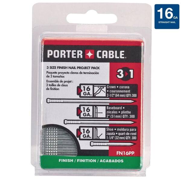 Porter-Cable 16-Gauge Finish Nail Project Pack (900 per Box)