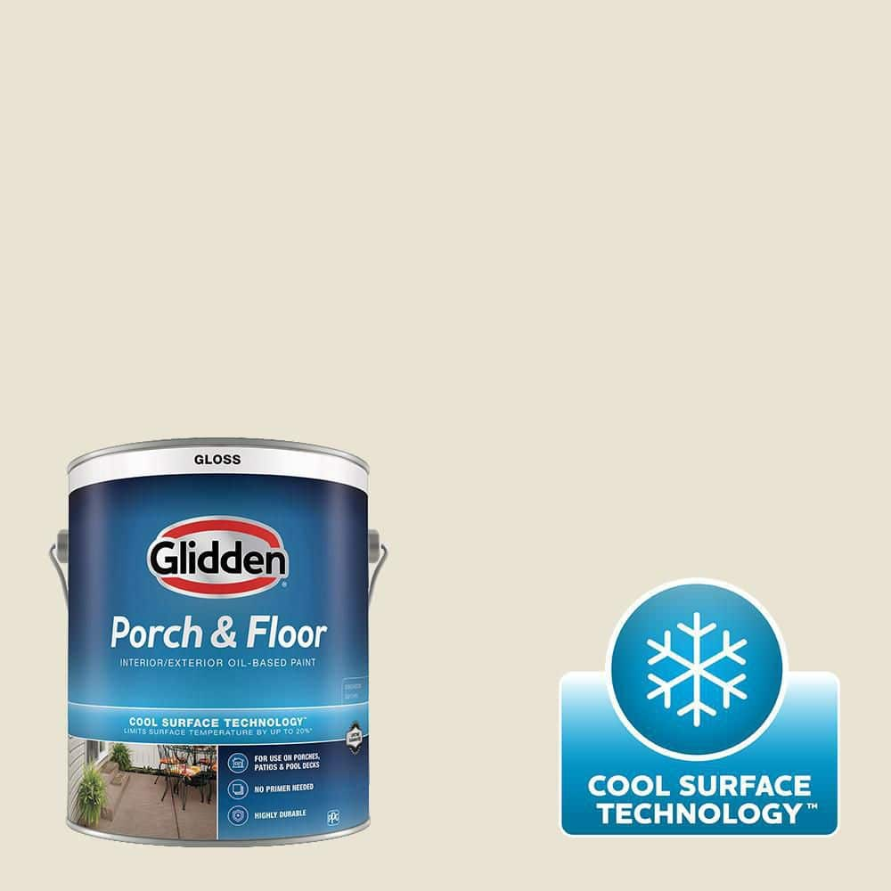 Glidden Porch and Floor 1 Gal. White Gloss Interior/Exterior Polyurethane  Oil Paint PF8010-01 - The Home Depot