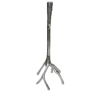Twig 20 in. Aged Nickel Candle Holder