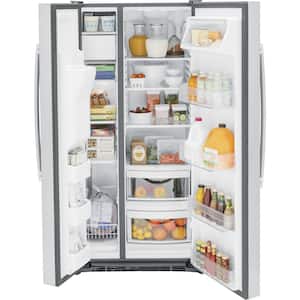 23.0 cu. ft. Side by Side Refrigerator in Fingerprint Resistant Stainless Steel, Standard Depth