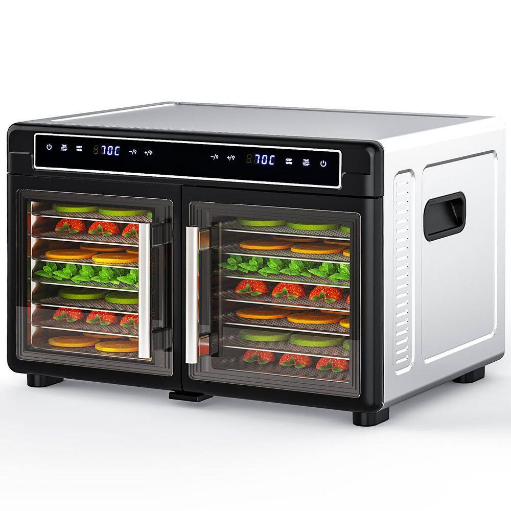 1200W Food Dehydrator : 16 Stainless Steel Trays, 24H Timer, Versatile Drying Machine for Fruit, Veggies in Silver price history on PriceWatchPro