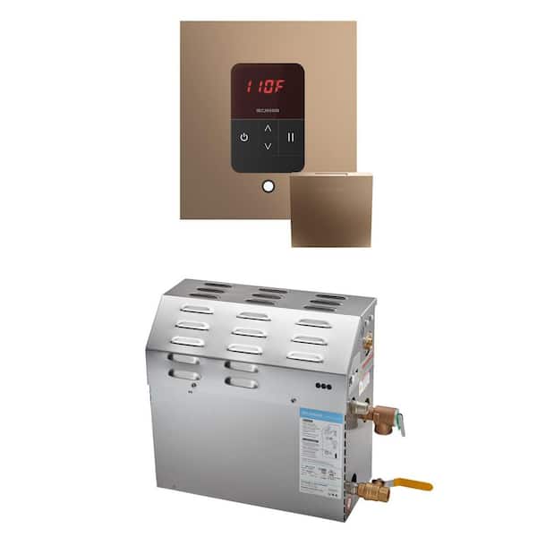 Mr. Steam MS 7.5 kW (7500 W) Steam Shower Generator Package with square iTempo Control in Nouveau Bronze