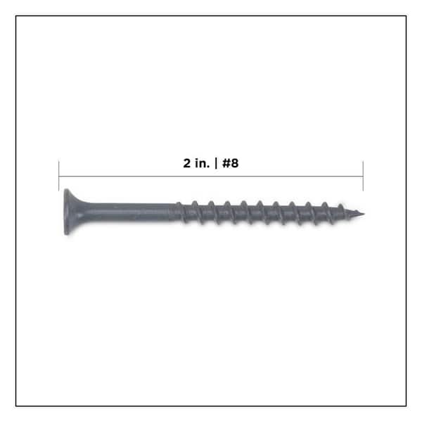 #8 x 2 in. T20 Star Drive Bugle Head Grey Wood Deck Screws 5 lbs. (635-Count)