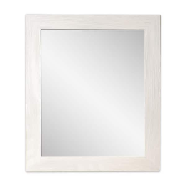 BrandtWorks 22 in. x 32 in. Classic Rectangle Framed Gray Accent Mirror ...