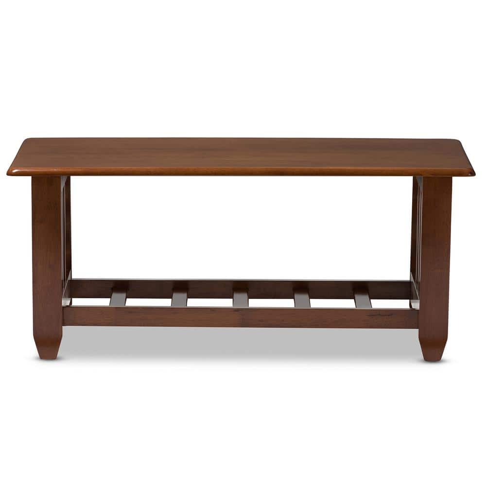 Larissa 21'' Cherry Brown Eco-Friendly Wood Mission Style Coffee Table