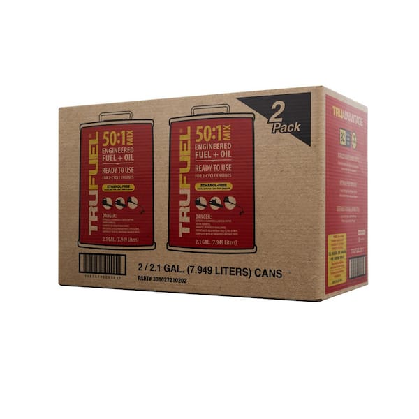 TruFuel 2-Cycle 50:1 Pre-Mixed Fuel and Oil 2.1 Gal. (2-Pack