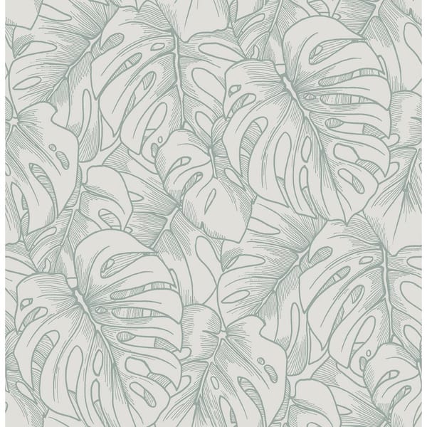 SCOTT LIVING Balboa Olive BoTanical Olive Paper Strippable Roll (Covers 56.4 sq. ft.)