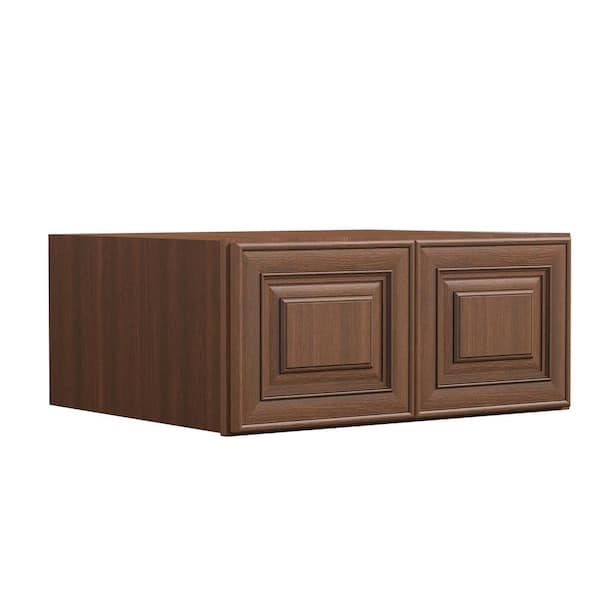 Hausvita 33-in W x 24-in D x 12-in H in Cameo Scotch Plywood Ready to Assemble Kitchen Wall Cabinets with 2 Doors