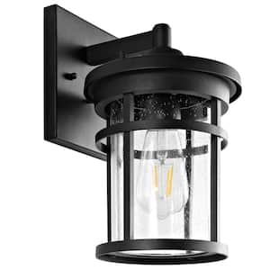 Senta 1-Light Black Outdoor Wall Lantern Sconce