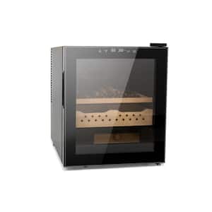 16.9 in. Single Zone 3-in-1 50 L 250 Counts Capacity Cigar Humidors Beverage and Wine Coolers in Black