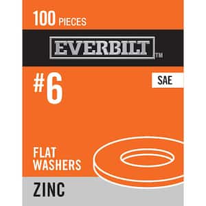 #6 Zinc Flat Washer (100-Pack)