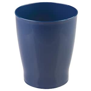 1.25 Gal. Navy Circular Plastic Uncovered Trash Can