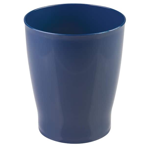 Unbranded 1.25 Gal. Navy Circular Plastic Uncovered Trash Can