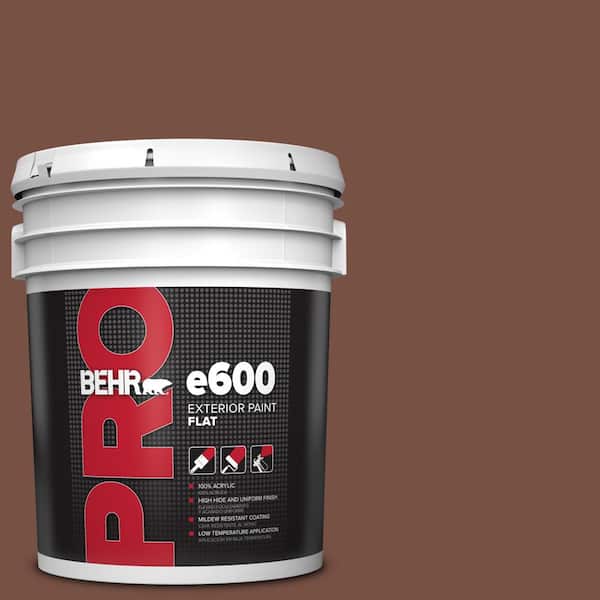 BEHR PRO 5 gal. #S190-7 Toasted Pecan Flat Exterior Paint