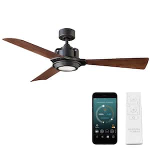 Osprey 56 in. LED Indoor/Outdoor Oil Rubbed Bronze 3-Blade Smart Ceiling Fan with 3000K Light Kit and Remote Control