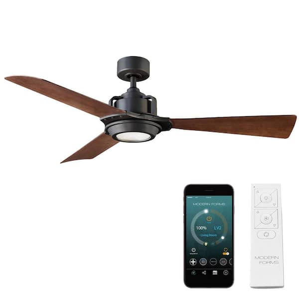 Modern Forms Osprey 56 in. LED Indoor/Outdoor Oil Rubbed Bronze 3-Blade Smart Ceiling Fan with 3000K Light Kit and Remote Control