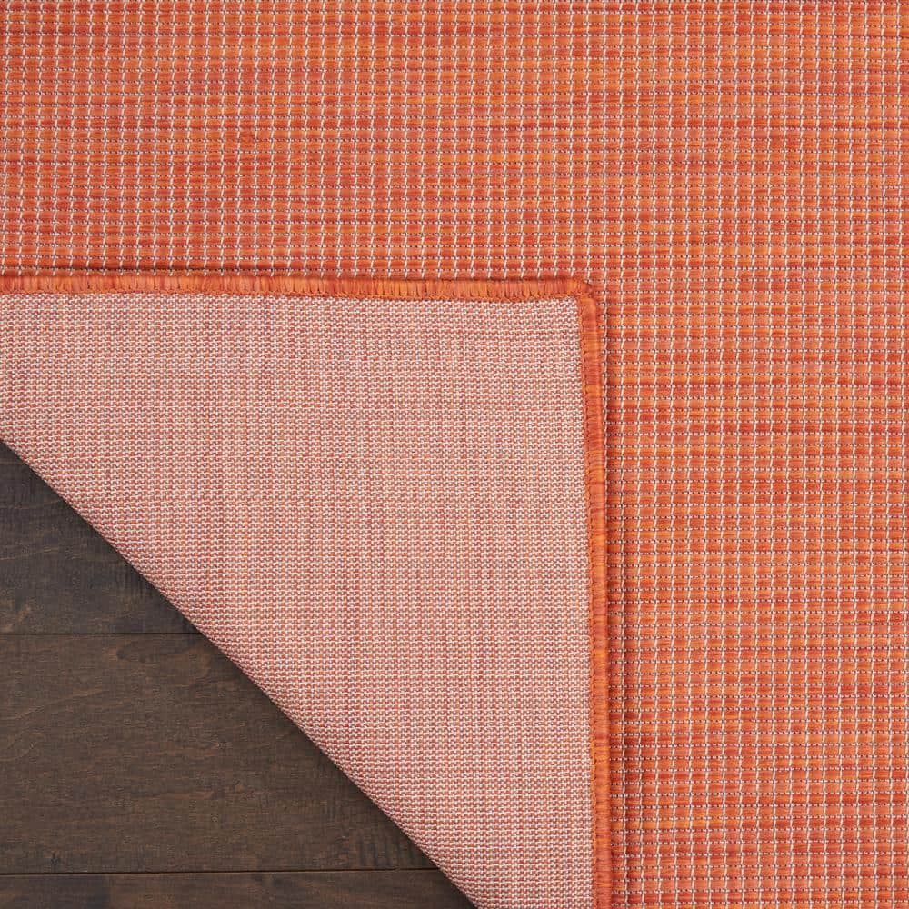 Positano Elegance Terracotta Flat-Weave 7' x 10' Synthetic Rug