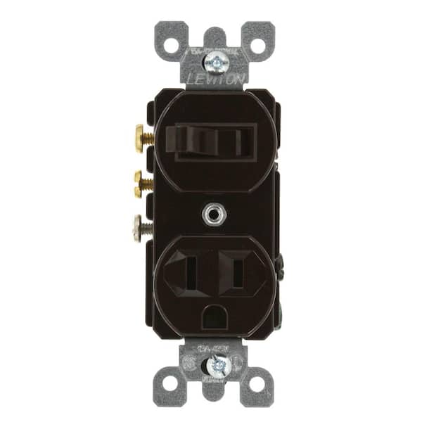 3-Way Duplex Toggle Switch + Electrical Outlet 15A Leviton 5245