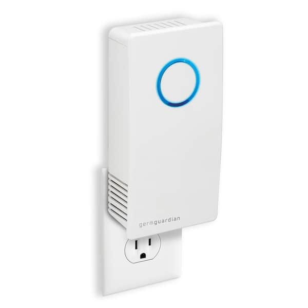Elite Pluggable UV-C Air Purifier 7 in. White for Home, Odors, Viruses, VOCs, Odors and Mold Spores