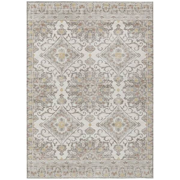 Chantille Machine Washable Indoor/Outdoor Abstract ACN3164 Ivory 10 ft. x 14 ft. Area Rug