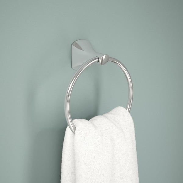 Pierce Wall Mount Round Closed Towel Ring Bath Hardware Accessory in Polished Chrome