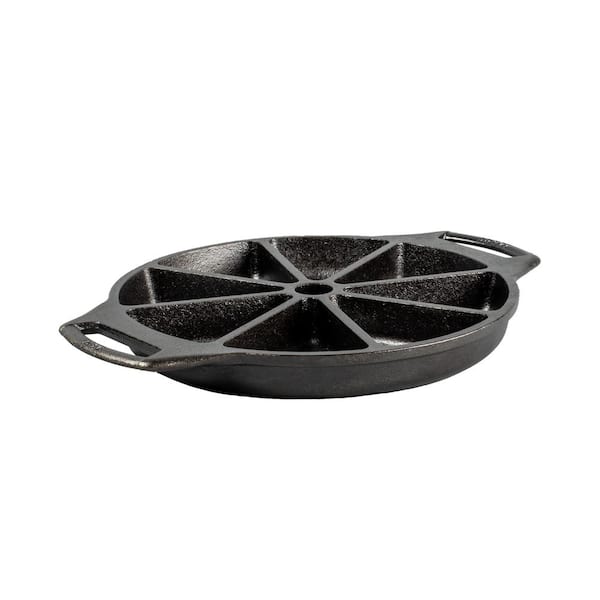 Lodge Cast Iron Wedge Pan with Silicone Handles, Black