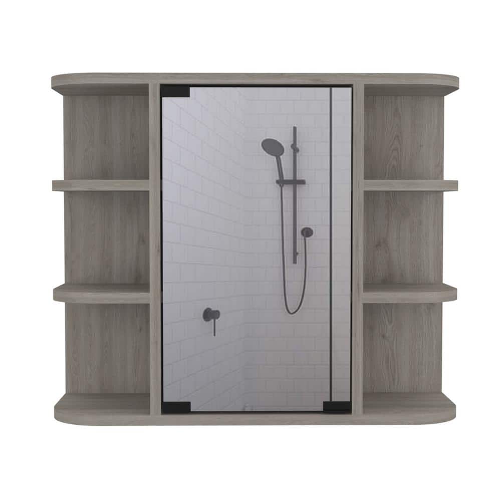 23.62 in. W x 19.68 in. H Rectangular Light Gray Surface Mount Medicine Cabinet with Mirror price history on PriceWatchPro