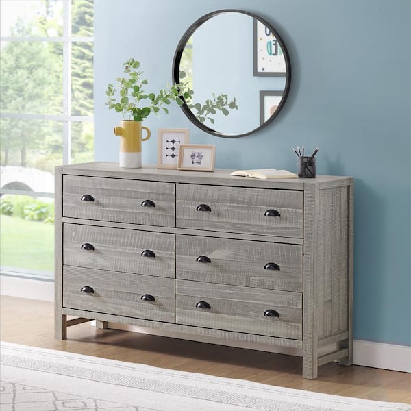【新品】draw drawers wool 2way tops (GREY) 8-Drawer Storage Dresser