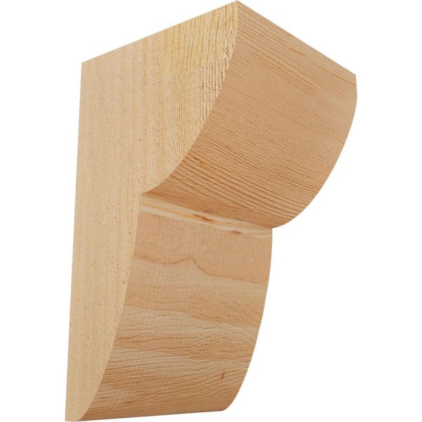 Ekena Millwork 6 in. x 6 in. x 10 in. Douglas Fir Carmel Smooth Corbel