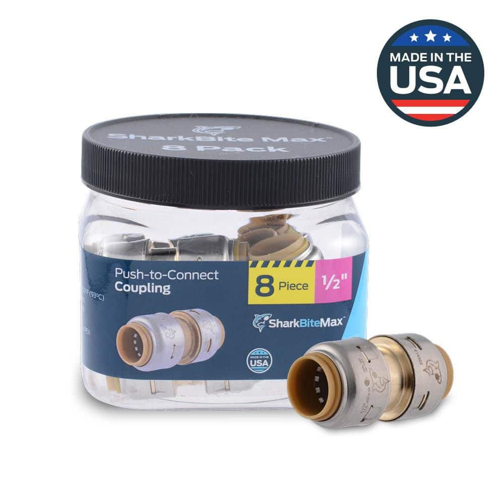 Max 1/2 in. Brass Push-to-Connect Coupling Fitting Pro Pack (8-Pack) price history on PriceWatchPro